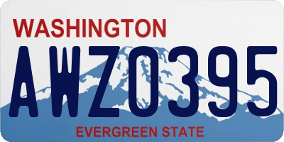 WA license plate AWZ0395
