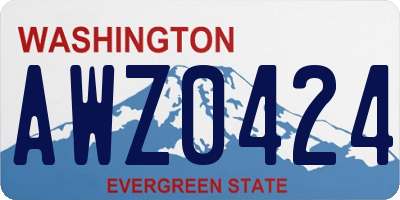 WA license plate AWZ0424