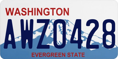 WA license plate AWZ0428