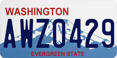 WA license plate AWZ0429