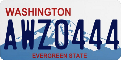 WA license plate AWZ0444