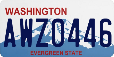 WA license plate AWZ0446
