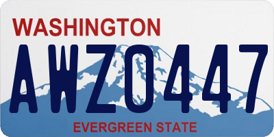 WA license plate AWZ0447