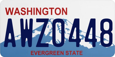 WA license plate AWZ0448