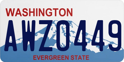 WA license plate AWZ0449
