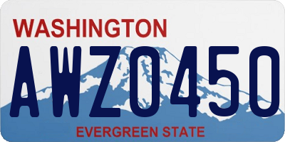 WA license plate AWZ0450