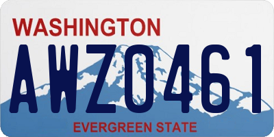 WA license plate AWZ0461