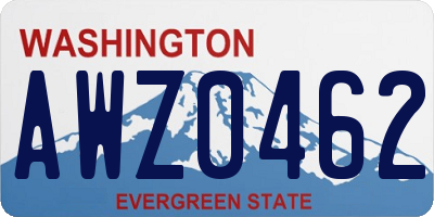 WA license plate AWZ0462