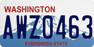 WA license plate AWZ0463