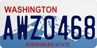 WA license plate AWZ0468