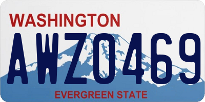 WA license plate AWZ0469