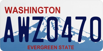 WA license plate AWZ0470