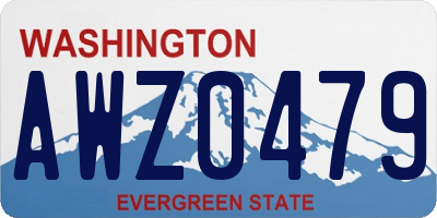 WA license plate AWZ0479