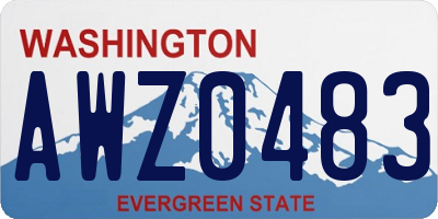 WA license plate AWZ0483
