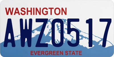 WA license plate AWZ0517
