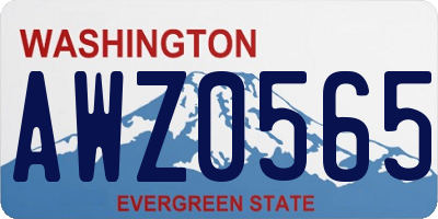 WA license plate AWZ0565