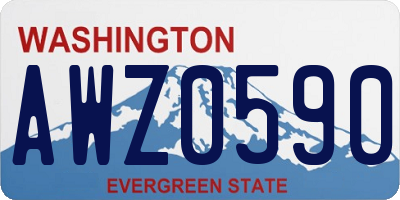 WA license plate AWZ0590