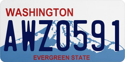WA license plate AWZ0591