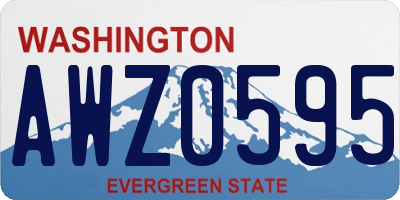 WA license plate AWZ0595