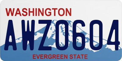 WA license plate AWZ0604