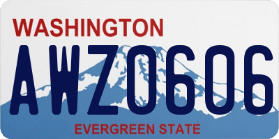 WA license plate AWZ0606