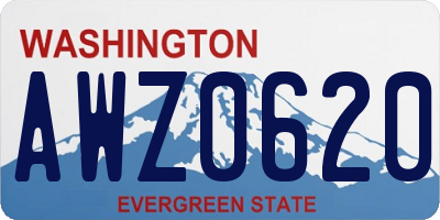 WA license plate AWZ0620