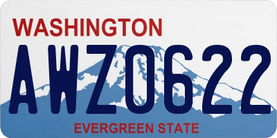 WA license plate AWZ0622