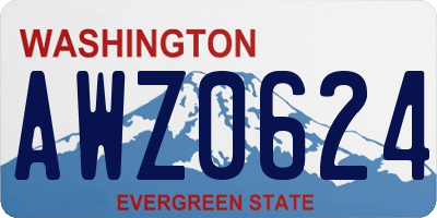 WA license plate AWZ0624