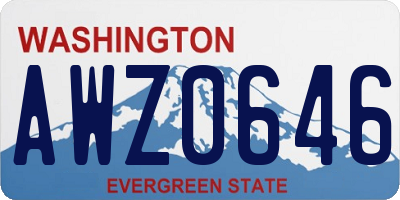 WA license plate AWZ0646