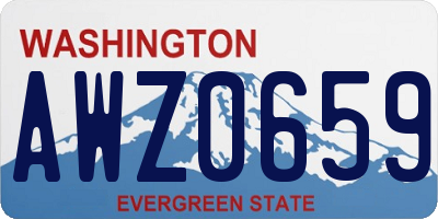 WA license plate AWZ0659