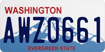 WA license plate AWZ0661