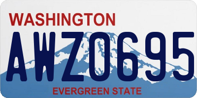 WA license plate AWZ0695