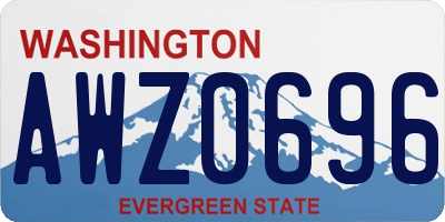 WA license plate AWZ0696
