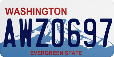 WA license plate AWZ0697