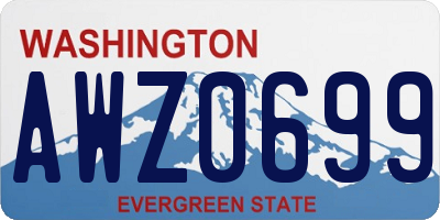 WA license plate AWZ0699