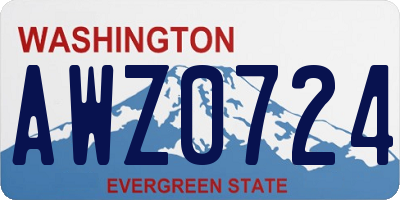 WA license plate AWZ0724