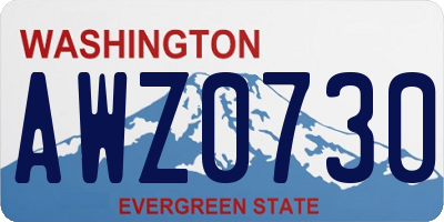 WA license plate AWZ0730