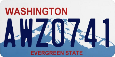 WA license plate AWZ0741