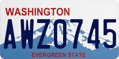 WA license plate AWZ0745