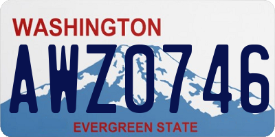 WA license plate AWZ0746