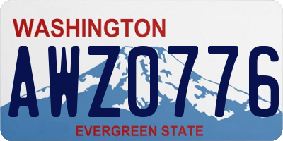 WA license plate AWZ0776