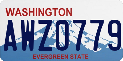 WA license plate AWZ0779