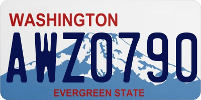 WA license plate AWZ0790