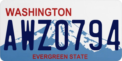 WA license plate AWZ0794