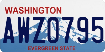WA license plate AWZ0795