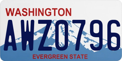 WA license plate AWZ0796