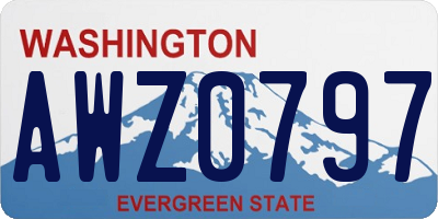 WA license plate AWZ0797