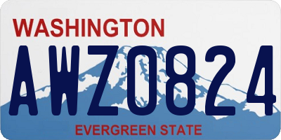 WA license plate AWZ0824