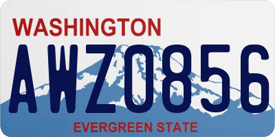WA license plate AWZ0856