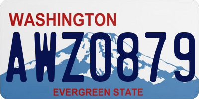 WA license plate AWZ0879